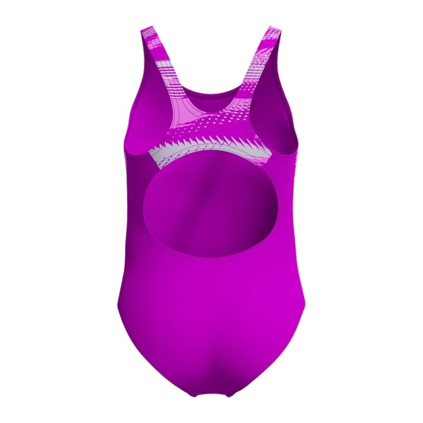 Speedo Hyperboom Splice Muscleback Swimsuit Junior Girls Diva
