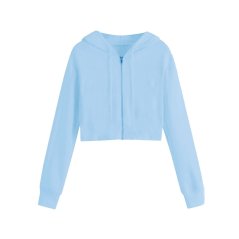 Miso Women's Cropped Hoodie Blue