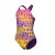 Arena Girls Multi Colours V Back Swimsuit Multi/Purple