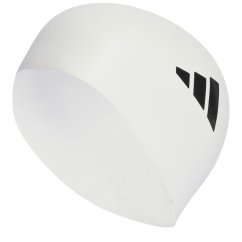 adidas 3-Stripes Swim Cap Adults White/Black