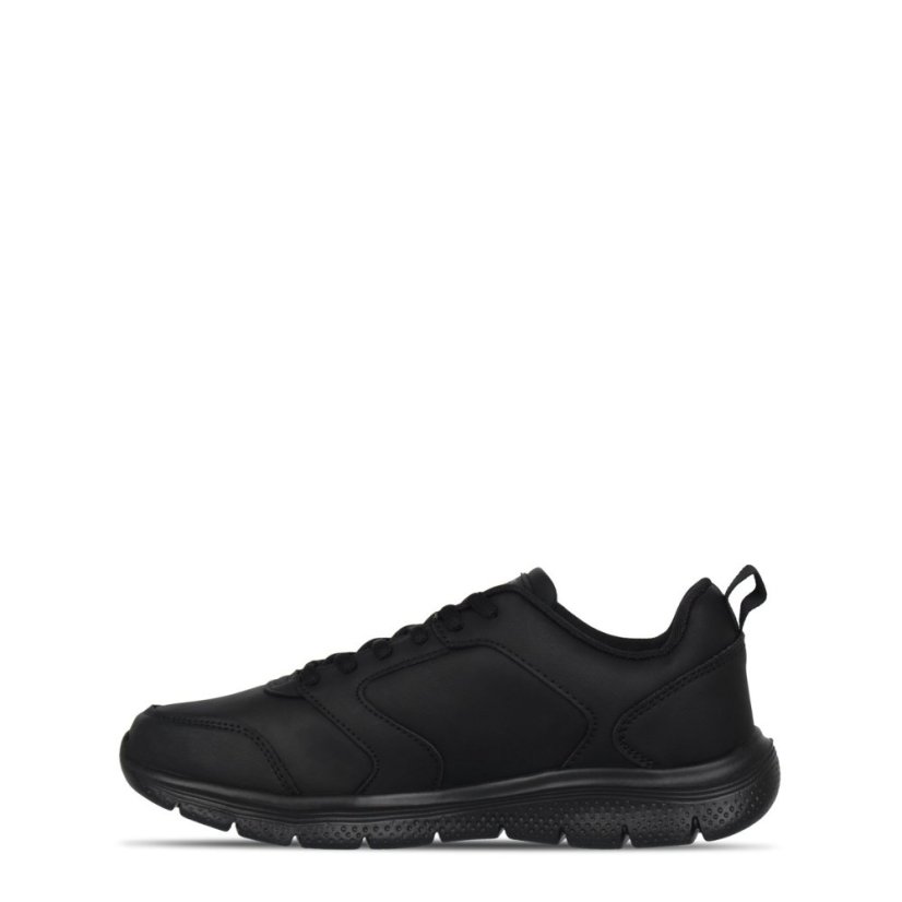 Slazenger Force Mesh Junior Boys Trainers Black Lth