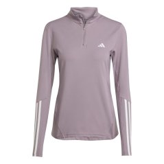 adidas Women's Long-Sleeve Performance Gym Top Pre-Loved Fig