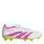 adidas Unisex Kids' Pred Elt Firm Ground Football Boots Wht/Pink/Lem