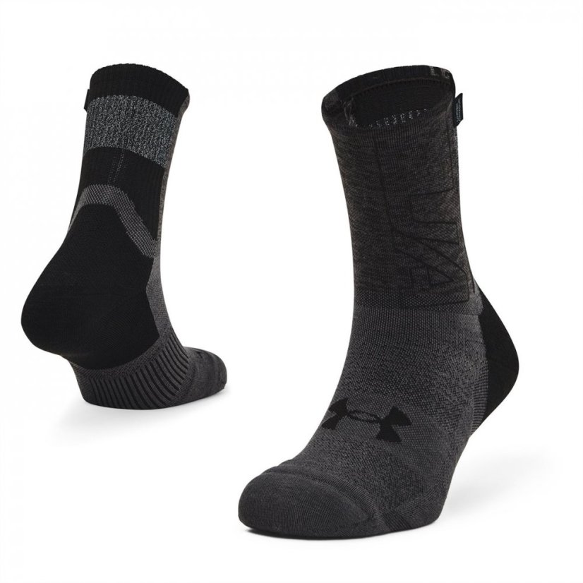 Under Armour Run Mid-Crew Socks Adults Black