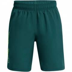 Under Armour Woven Graphic Shorts Junior Boys Teal/Yellow