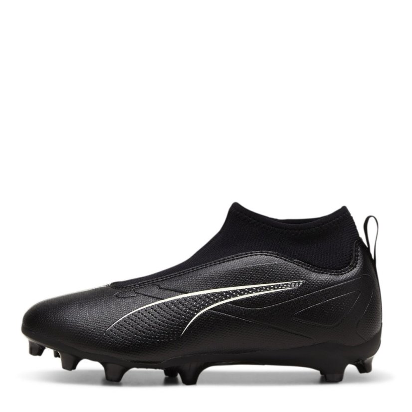 Puma Kids' Ultra Match+ Laceless Junior Firm Ground Football Boot Black/White
