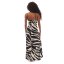 Only Nova Gigi Zebra Print Maxi Dress Black-White