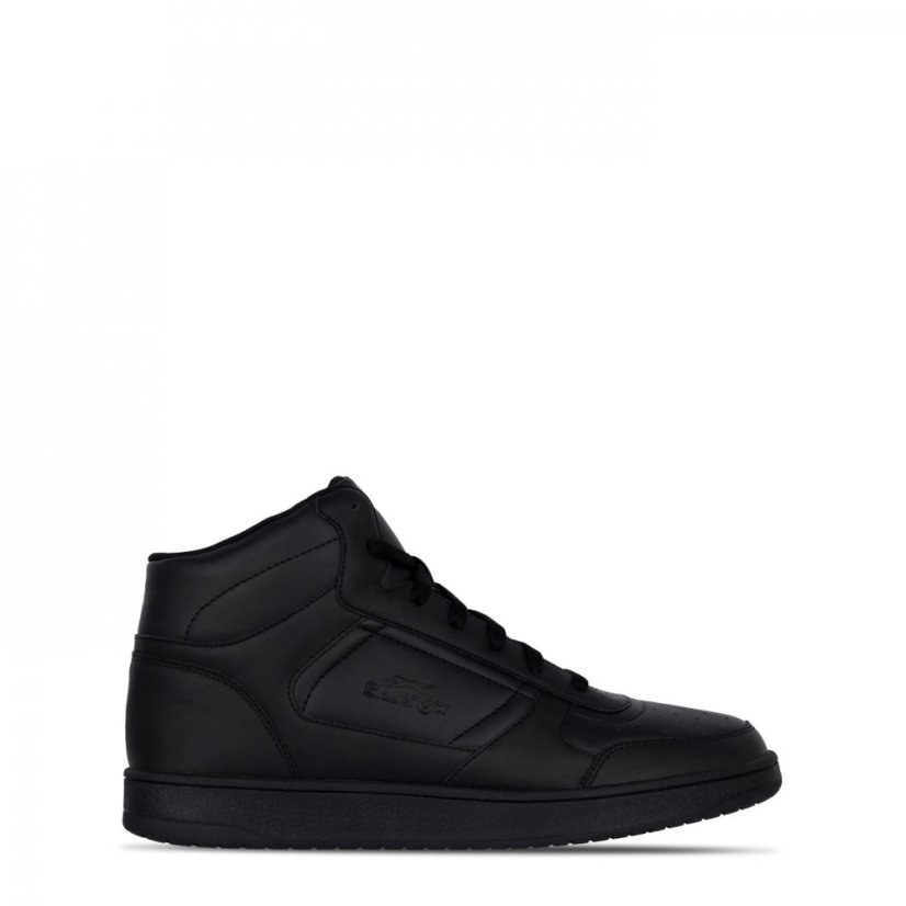 Slazenger Tower Hi Top Trainers Mens Black/Black