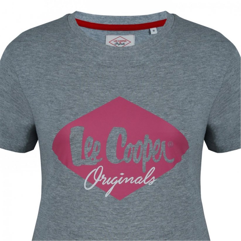 Lee Cooper Diamond dámské tričko Grey Marl