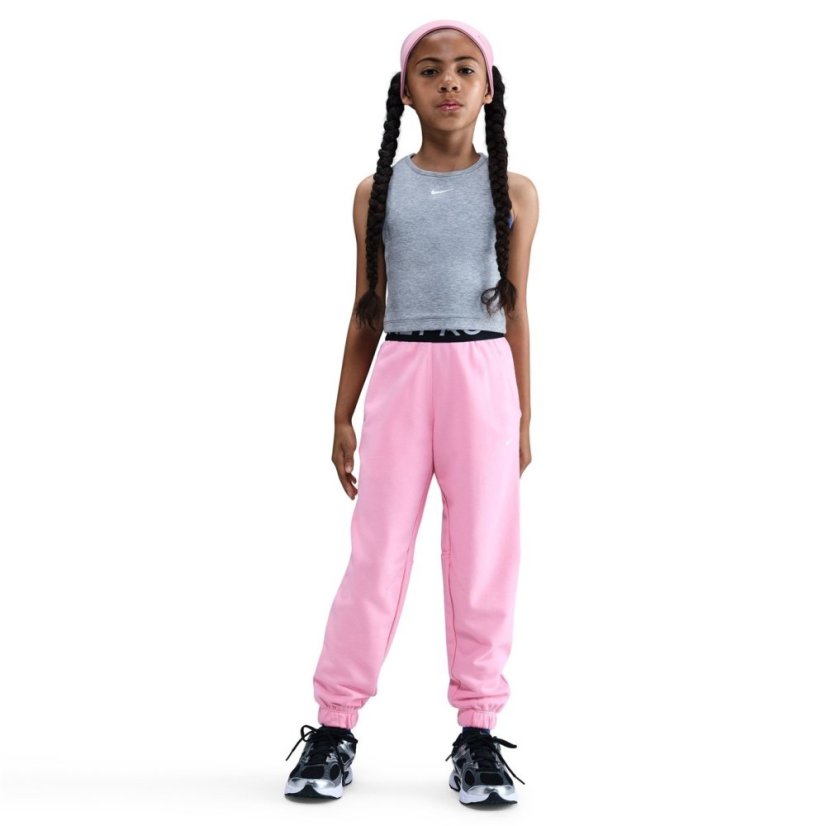 Nike Pro Dri-FIT Jogging Bottoms Juniors Pink