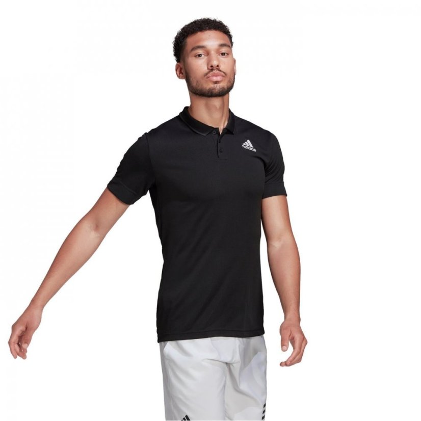 adidas Tennis Freelift Polo Shirt Mens Black