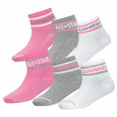Converse 6 Pack Ankle Socks Converse Pink