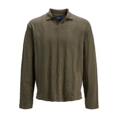 Jack and Jones Men's Cable Crew Neck Jumper Sea Turtle