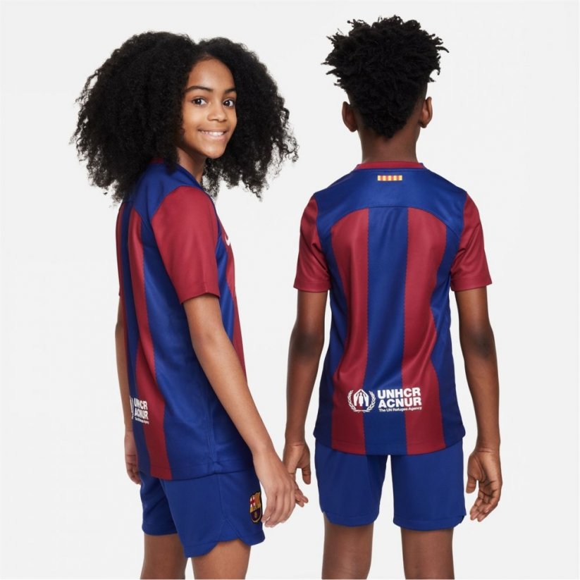 Nike Barcelona Home Shirt 2023 2024 Juniors Blue/Red