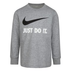 Nike Kids' Swoosh Just Do It Long Sleeve T-Shirt Dark Grey