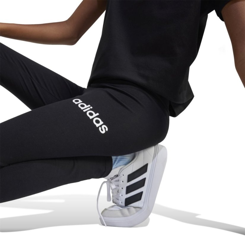 adidas Essentials Linear Tights Junior Girls Black/White