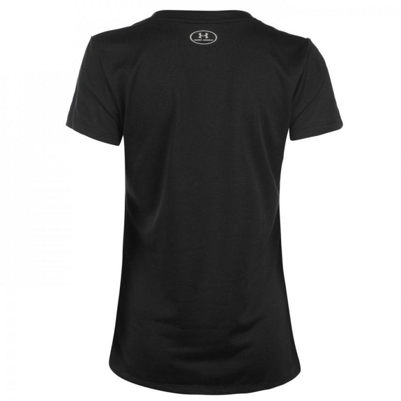 Under Armour Tech™ V-Neck Short Sleeve Womens Black