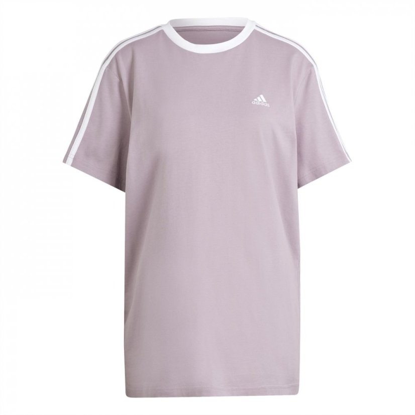 adidas 3 Stripe T-Shirt Preloved Fig - Veľkosť: XS (4-6)