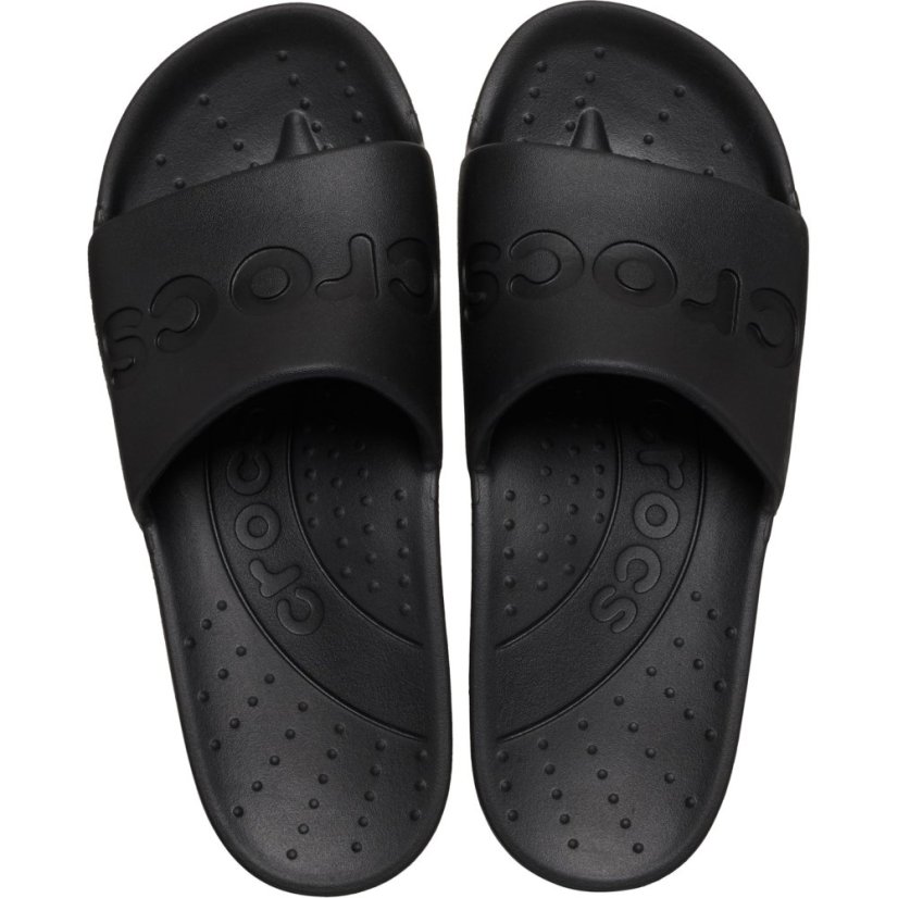 Crocs Unisex Adults Logo Sliders Black