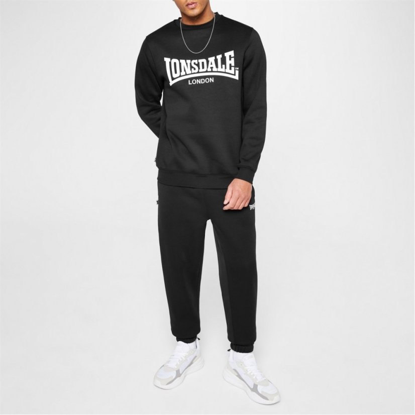 Lonsdale Essential Crew Sweater Mens Black