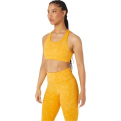 Asics Runkoyo Jacquard Bra High Impact Sports Womens Tiger Yellow