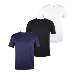 Donnay Three Pack V Neck pánske tričko White/Blck/Navy