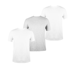 Donnay 3 Pack T Shirts Mens White/GreyM/Wht