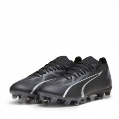 Puma Ultra Match Firm Ground Football Boots Black/Asphalt