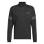 adidas 3 Stripe Zip Top Mens White/Black