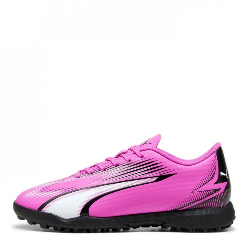 Puma Ultra Play.4 Junior Astro Turf Football Boots Pink/White/Blk