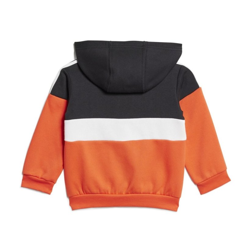 adidas Tiberio 3-Stripes Colorblock Fleece Track Suit Infants Black/Red