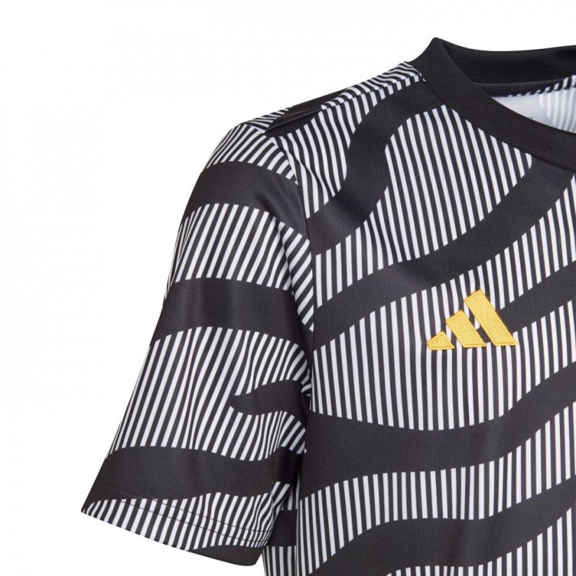 adidas Juventus Pre Match Shirt Juniors 2023 2024 Black/White