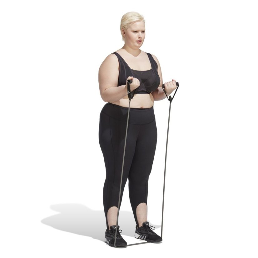 adidas Women's Collective Power Luxe High Support Medium Impact Sports Bra (Plus Size) Black