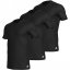 adidas 3 Pack Active Core Cotton V Neck pánske tričko Black