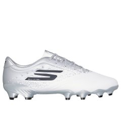 Skechers Razor Adults Academy Firm Ground Football Boots White/Silver
