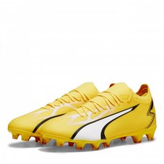 Puma Ultra Match Firm Ground Football Boots Yellow/White