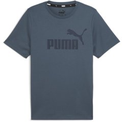 Puma Ess Logo Tee (S) pánske tričko Sky Gray