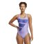 adidas Big Bars Swim Suit Womens Violet/White