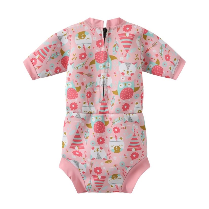 Star One Piece Swimsuit Babies Pink AOP