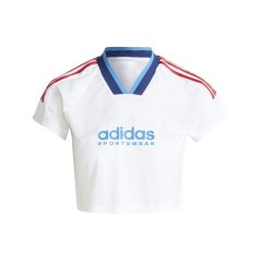 adidas House of Tiro Nations Pack Cut 3-Stripes Crop Jersey Womens White