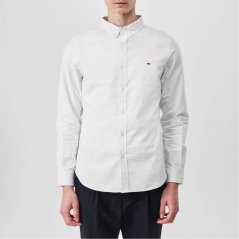Lee Cooper Cooper Long Sleeve Oxford Shirt White