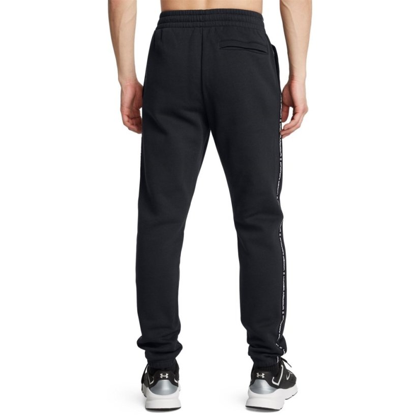 Under Armour Men's Icon Taping Closed Hem Fleece Joggers Black