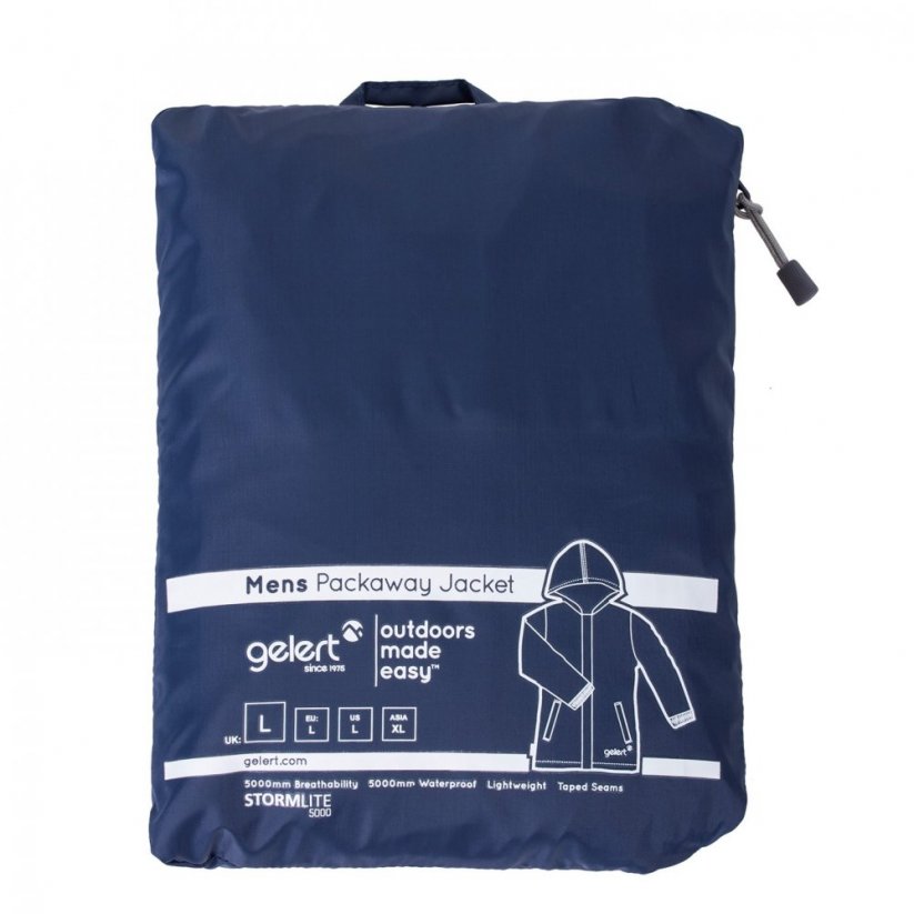 Gelert Men's Enhanced Waterproof Packaway Jacket Navy