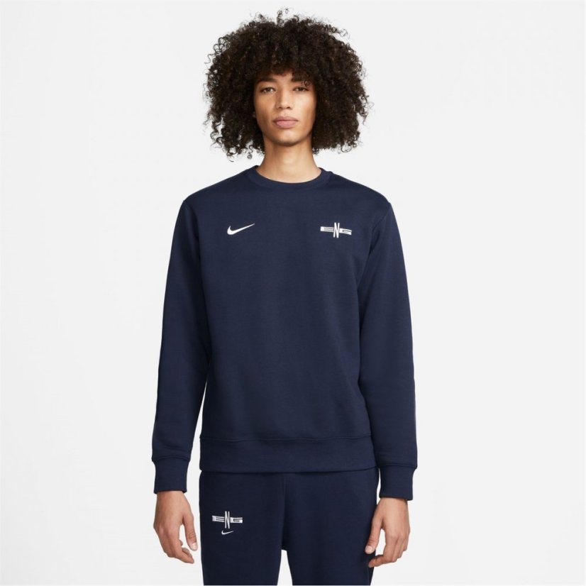 Nike Men's Fleece Sweatshirt Obsidian/White