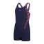 Speedo Girls HyperBoom Splice Legsuit Navy/Pink/Fandn