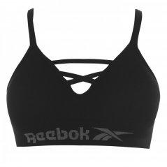 Reebok 2 Pack Strap Sports Bra Womens Black