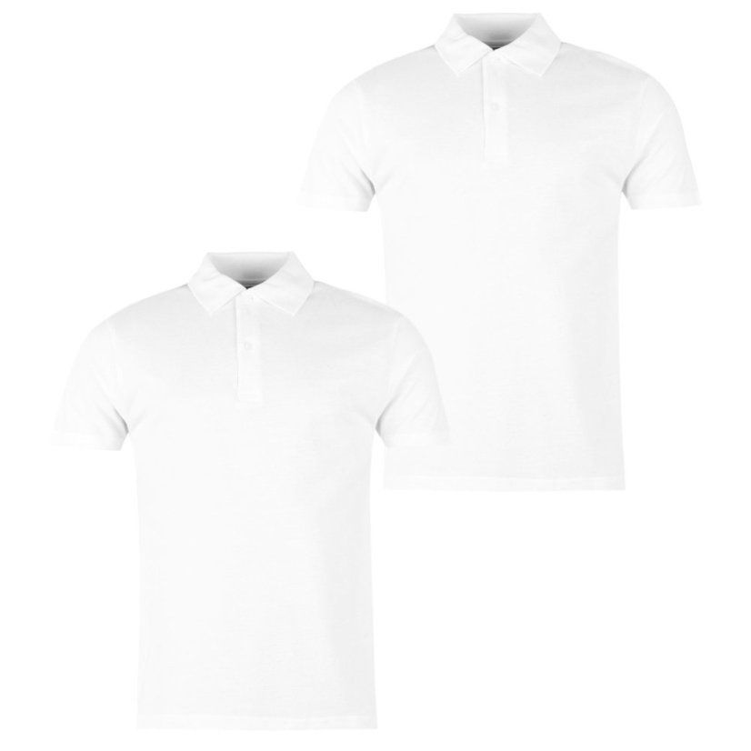 Donnay Two Pack Polo Shirts Mens White