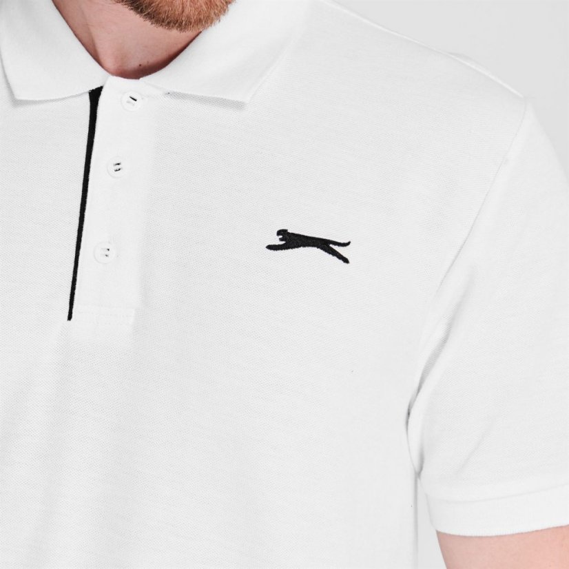 Slazenger Plain pánské polo tričko White