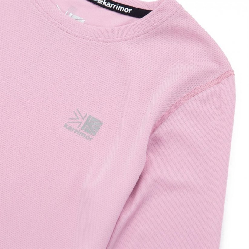 Karrimor Long Sleeve Run T Shirt Junior Girls Pink