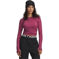 Under Armour Women's Coldgear Textured Crew Sweatshirt Pink